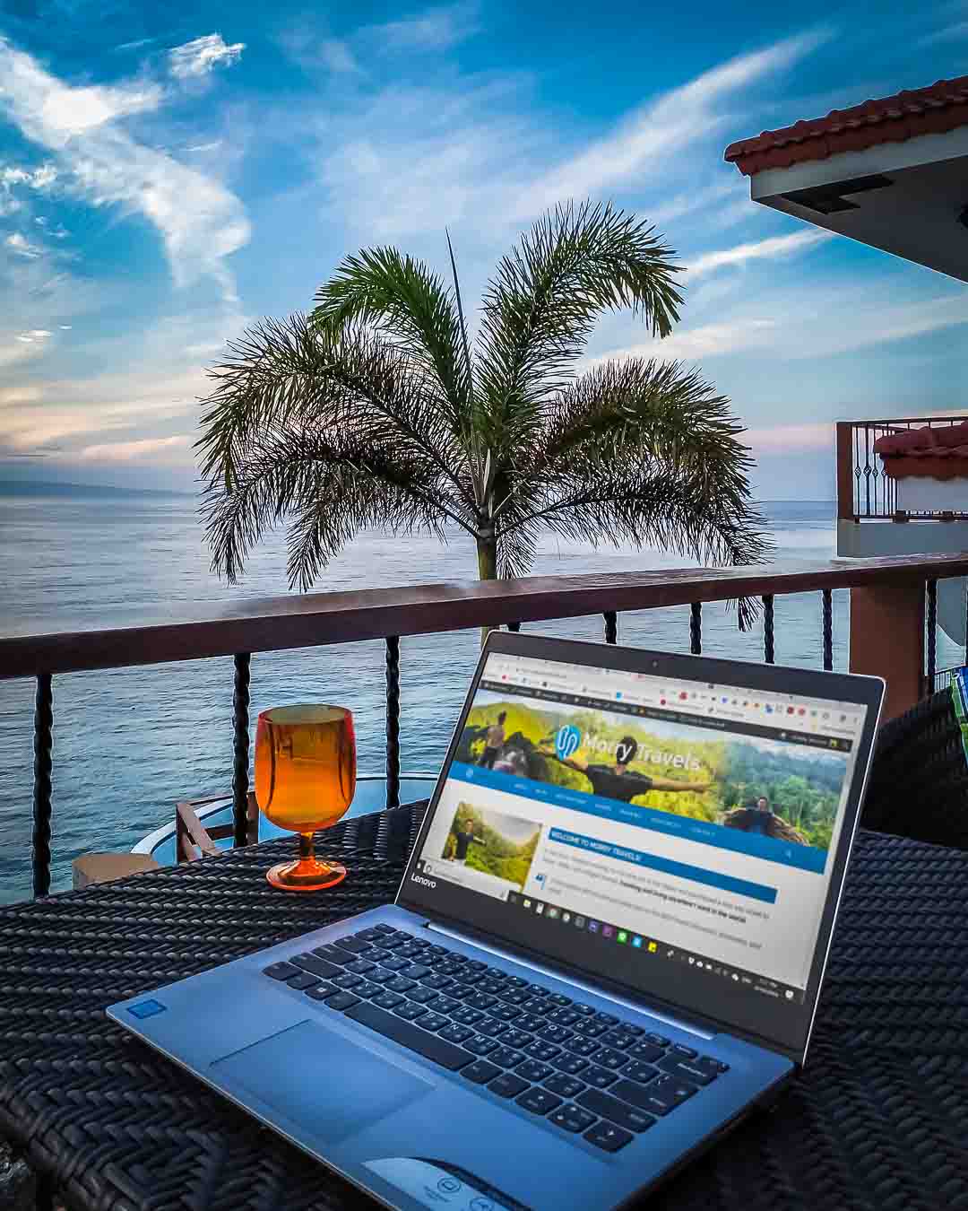 Digital Nomad Dream - Asian-American Solo Travel & Lifestyle | Laptop Ocean Beach | Morry Travels